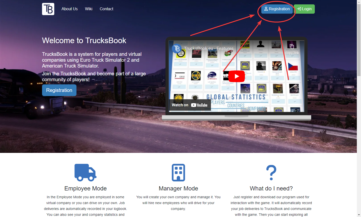 Registro en TrucksBook